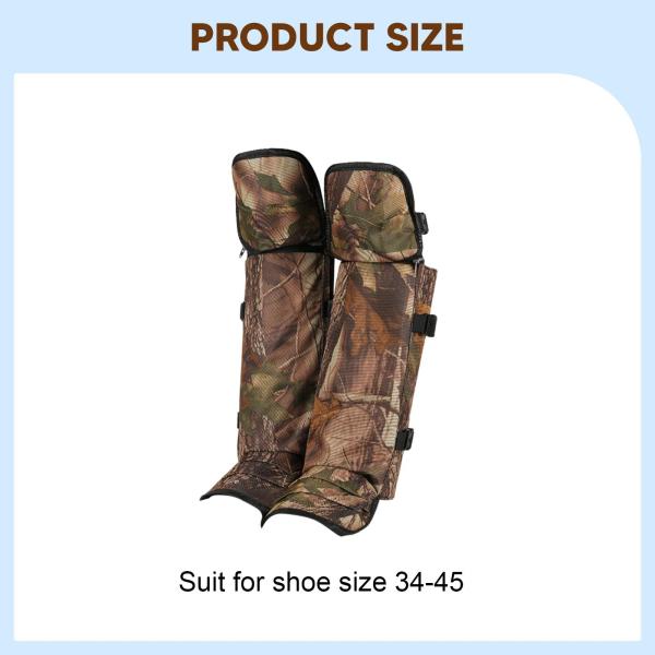 レッグゲイター ポータブル 冬用シューズカバー キャンプ アウトドア アクティビティ 旅行用 リーフ