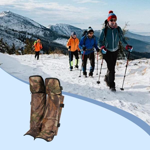 レッグゲイター ポータブル 冬用シューズカバー キャンプ アウトドア アクティビティ 旅行用 リーフ