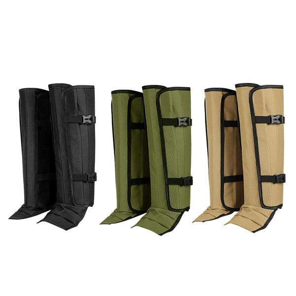 レッグゲイター ハイキングブーツカバー アウトドア スキー 登山用 ブラック