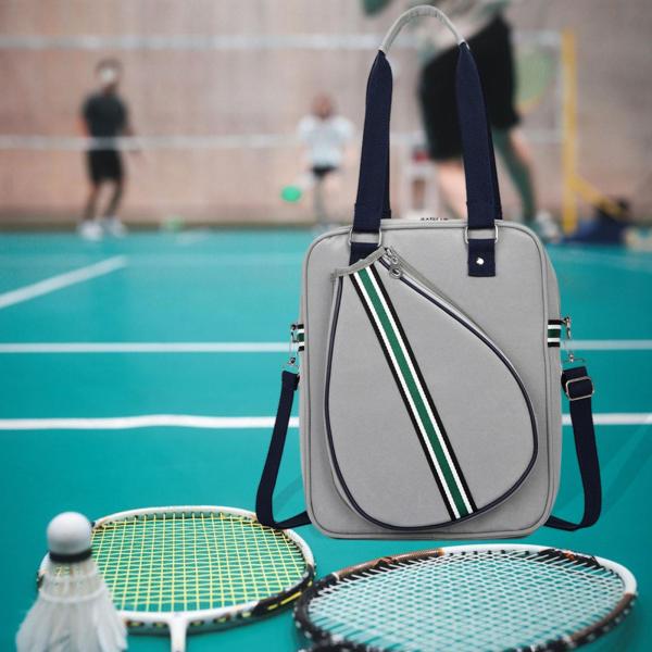 テニストートバッグ 防水 旅行 日常活動 フィットネスセッション グレー クロスボディ