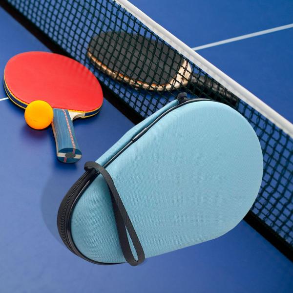 卓球ラケットカバーポーチ ピンポンパドルケース スポーツ競技用 ブルー