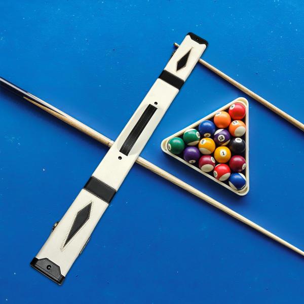 プールキューケース プールビリヤードアクセサリー スタイリッシュ ポータブル プールキュースティックボックス ホワイト