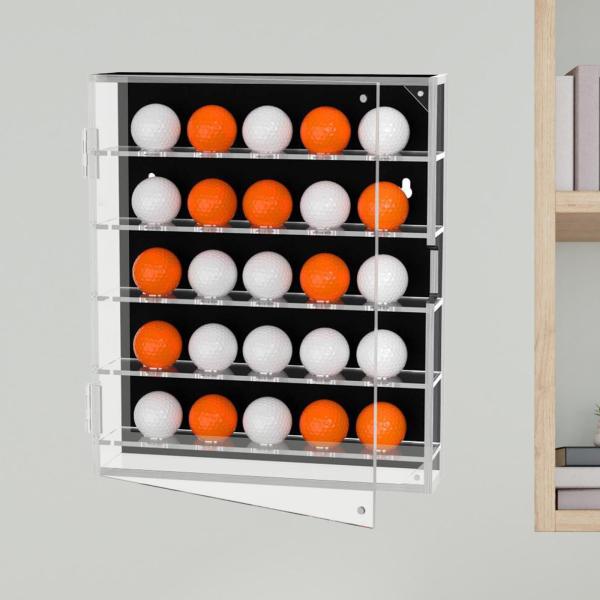 ゴルフボールディスプレイケース クリアショーケース ボール25個収納