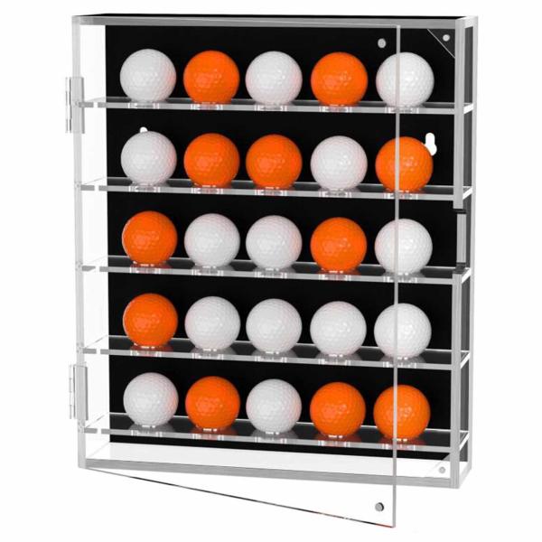 ゴルフボールディスプレイケース クリアショーケース ボール25個収納
