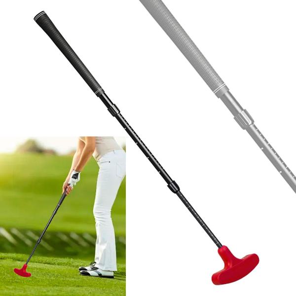 伸縮式ゴルフパター アルミ合金製 ティーンエイジャー向け 大人向け 長さ調節可能 レッド