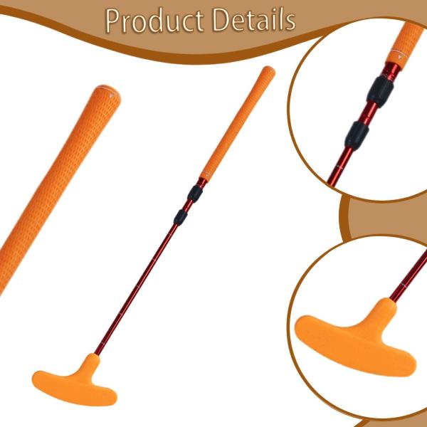 ゴルフパタートレーニング 双方向滑り止め 子供用パター 大人 子供 男性 女性 オレンジ