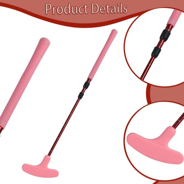 ゴルフパタートレーニング 双方向滑り止め 子供用パター 大人 子供 男性 女性 ピンク