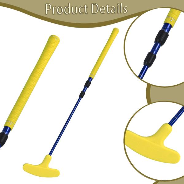 ゴルフパタートレーニング 双方向滑り止め 子供用パター 大人 子供 男性 女性 イエロー