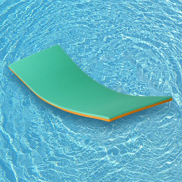 水上フロートマット ラフト 150cmx55cmx2.2cm フロートブランケット 湖での夏のリラックス グリーン オレンジ