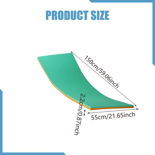 水上フロートマット ラフト 150cmx55cmx2.2cm フロートブランケット 湖での夏のリラックス グリーン オレンジ