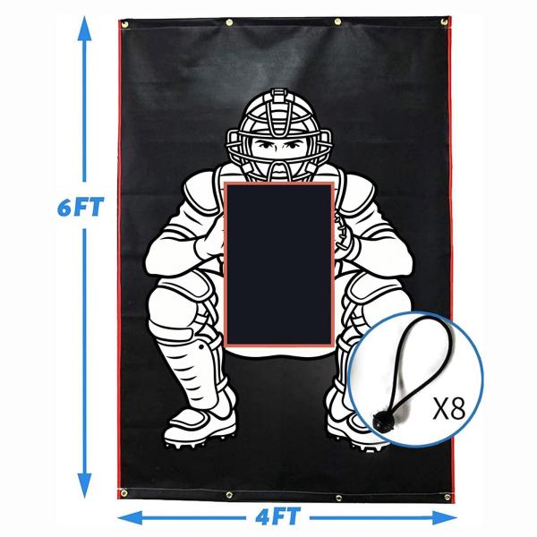 野球ピッチングターゲットネット ブラック スポーツ用品 トレーニングツール 全スキルレベル プロ仕様 修理 ギフト アクセサリー