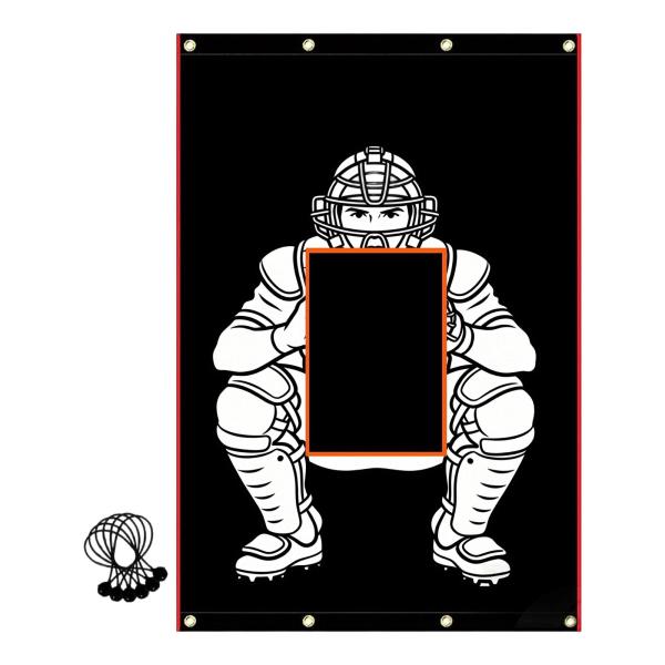 野球ピッチングターゲットネット ブラック スポーツ用品 トレーニングツール 全スキルレベル プロ仕様 修理 ギフト アクセサリー