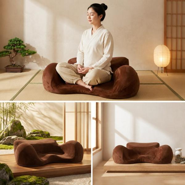 瞑想用クッション お手入れ簡単 ソフトフロアクッション 寝室、屋内