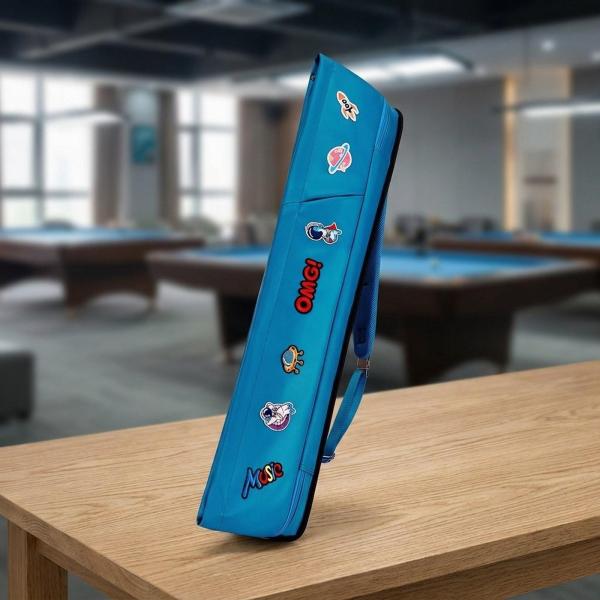 ビリヤードキューケース 快適なポーチ ゲーム ビリヤードスティック キャリングケース ブルー