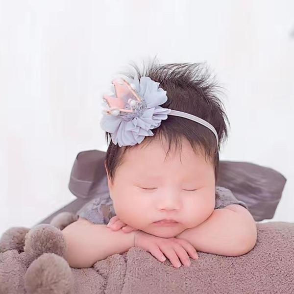 女の子クラウンパールプリンセスヘアクリップヘッドドレスヘアアクセサリーレッド