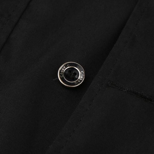 ユニセックスシェフジャケットコート半袖シャツキッチン制服l黒
