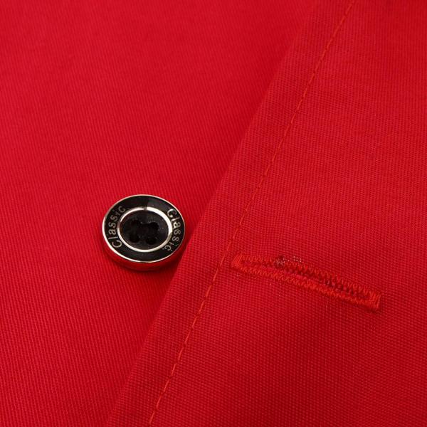 ユニセックスシェフジャケットコート半袖シャツキッチン制服m赤
