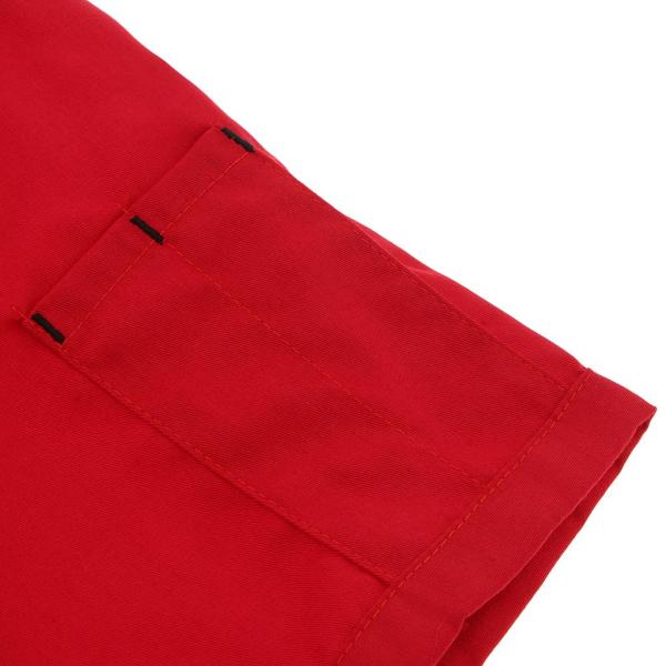 ユニセックスシェフジャケットコート半袖シャツキッチン制服m赤