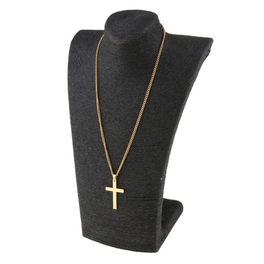 ステンレス鋼クリスチャン祈り十字架ペンダントチェーンネックレス