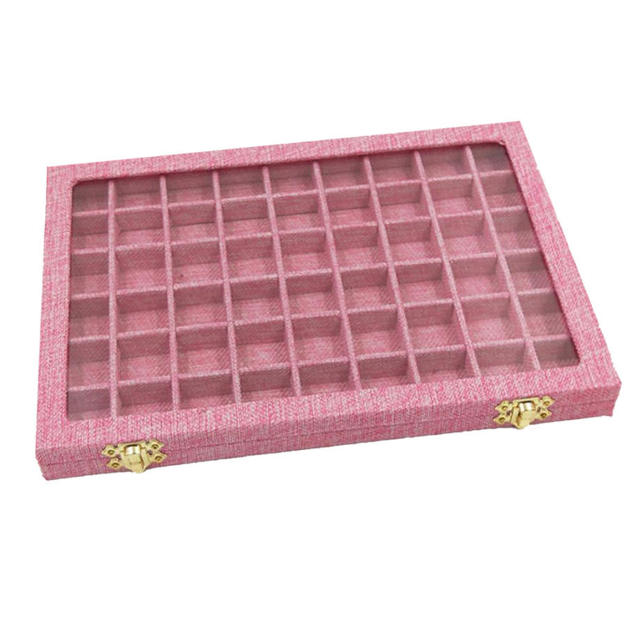 ジュエリー収納ケース ジュエリーディスプレイボックス 54グリッド