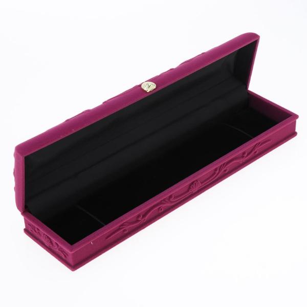 エンボスベルベットジュエリーディスプレイオーガナイザーケースホルダー収納ボックスネックレス