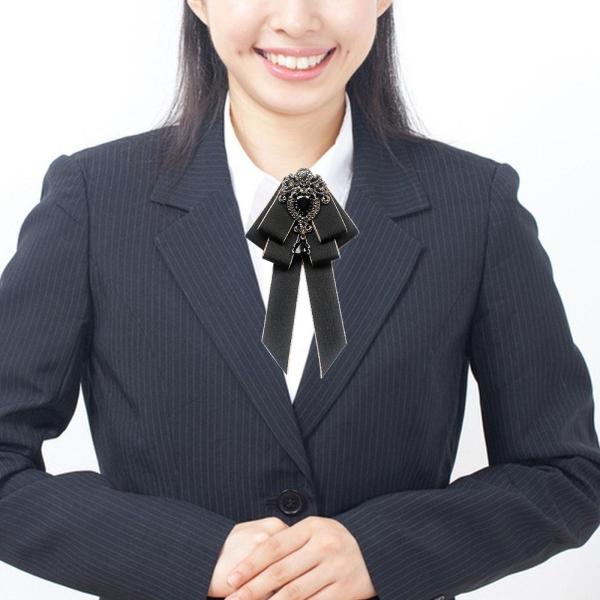 事前に結ばれた蝶ネクタイ長さ調節可能なフォーマルブローチピンウェディングパーティーガールズスタイル J