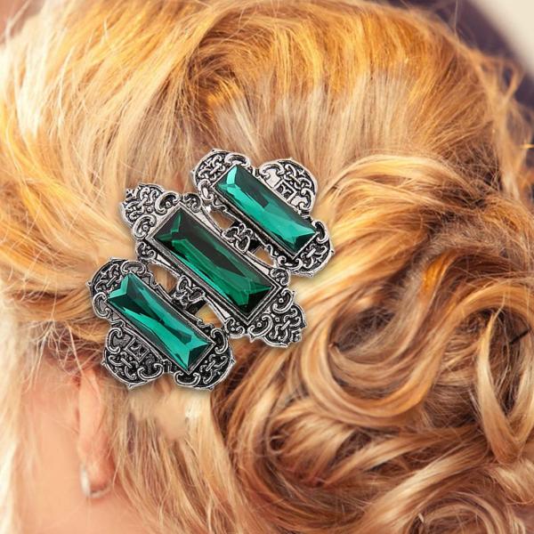 カモノハシクリップ ヘアピン ゴシックラインストーン ヘアクリップ スタイリングツール 合金バレッタ 帽子 ファッション ギフト 装飾 誕生