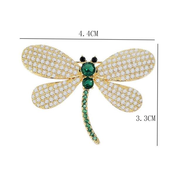 トンボブローチピンスカーフピン合金装飾ラインストーン蝶ブローチラペルピンバックパック衣類帽子