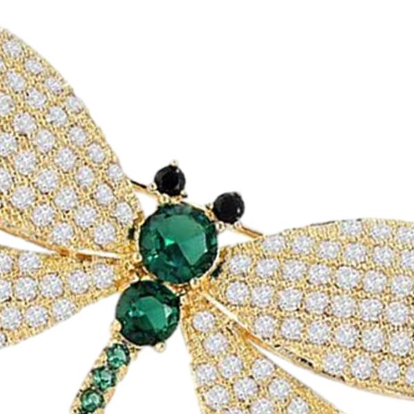 トンボブローチピンスカーフピン合金装飾ラインストーン蝶ブローチラペルピンバックパック衣類帽子