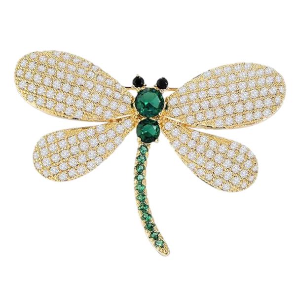 トンボブローチピンスカーフピン合金装飾ラインストーン蝶ブローチラペルピンバックパック衣類帽子