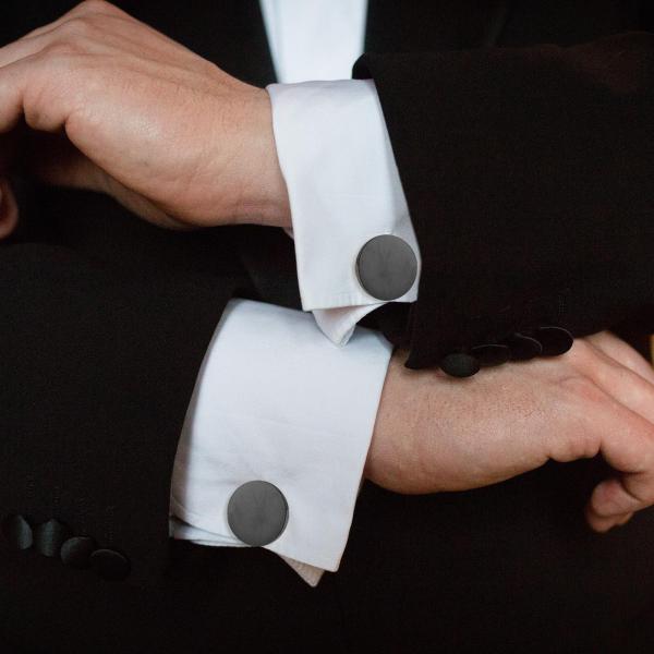 2x タキシード シャツ カフス メンズ カフス 卒業式 バレンタインデー ギフト ブラック