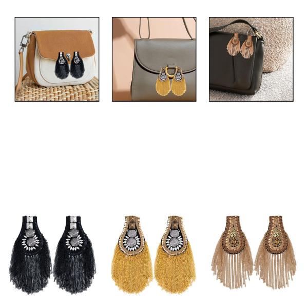 2pcs合金タッセルリンクチェーンエポレット装飾diy均一なフォーマルスーツコートブラック