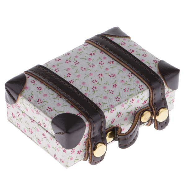 全3色 ミニチュア スーツケース 荷物ケース 1/6スケールドールハウス装飾 ヴィンテージ 木製｜stk-shop｜02