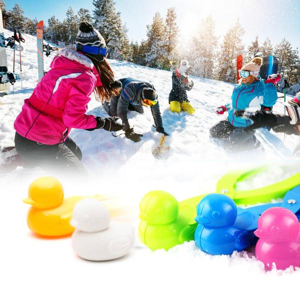 3個 スノーボールクリップ アヒルの形雪玉づくり 雪合戦 雪だま製造機 雪玉作り器 スノーボールメーカー 雪遊び 砂金型玩具 親子ゲーム 雪玉メーカー