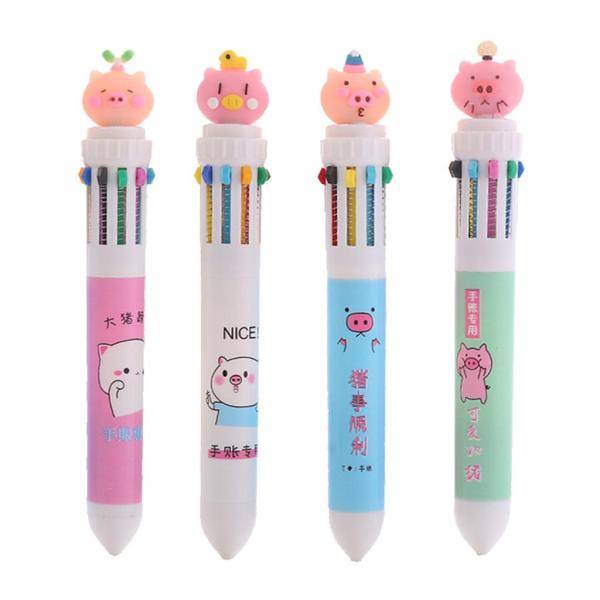 1ゲルインクに付き魅力的なボールペン10弾丸ポイントペンピンク