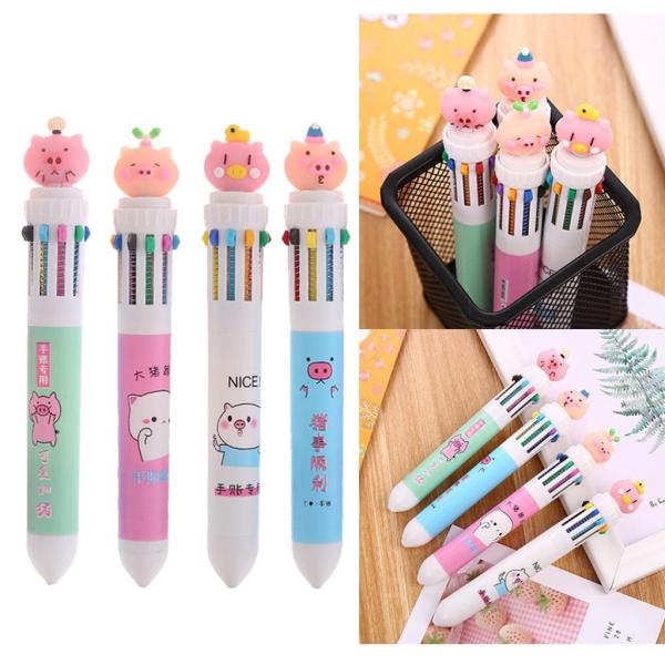 1ゲルインクに付き魅力的なボールペン10弾丸ポイントペンピンク