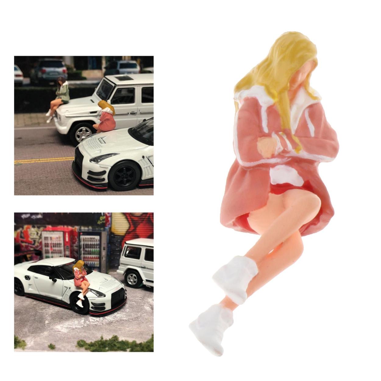 ミニモデルピープルフィギュア.1:64スケール女の子モデル人のおもちゃミニチュア装飾アクセサリー.樹脂男性フィギュア置物表示
