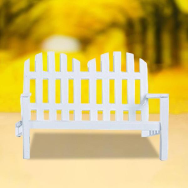 シミュレーション1:12ドールハウス家具マイクロランドスケープモデル庭の装飾小道具白いダブルシート