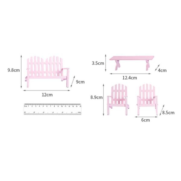 シミュレーション1:12ドールハウス家具マイクロランドスケープモデル庭の装飾小道具白いダブルシート