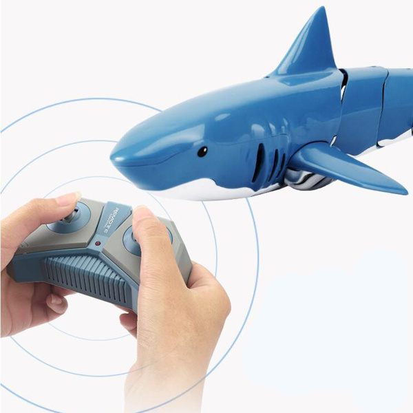 リアルなリモコンサメのおもちゃ1:18スケール充電式防水バスタブRCボートおもちゃギフト5歳以上の男の子の女の子｜stk-shop｜02