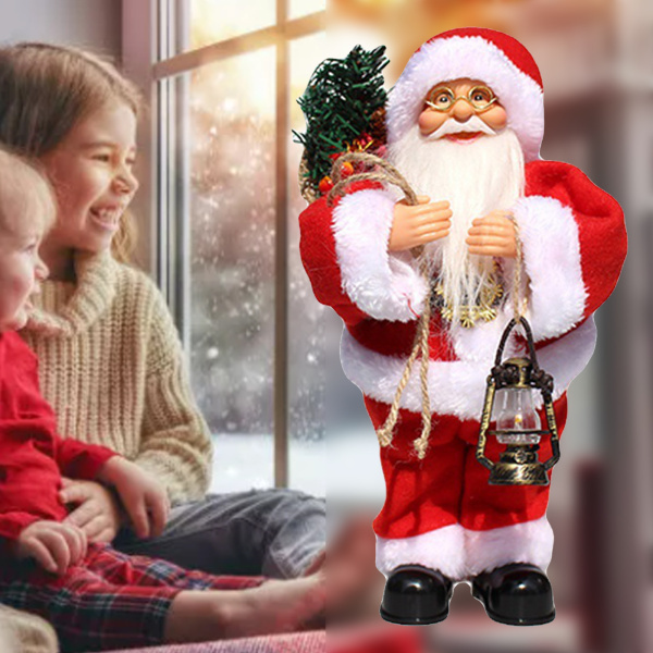 電気音楽サンタクロース人形ノベルティソング子供のおもちゃの装飾ダンスと歌うホームクリスマスホリデーパーティーの父のための新しい電気サンタクロ｜stk-shop｜04