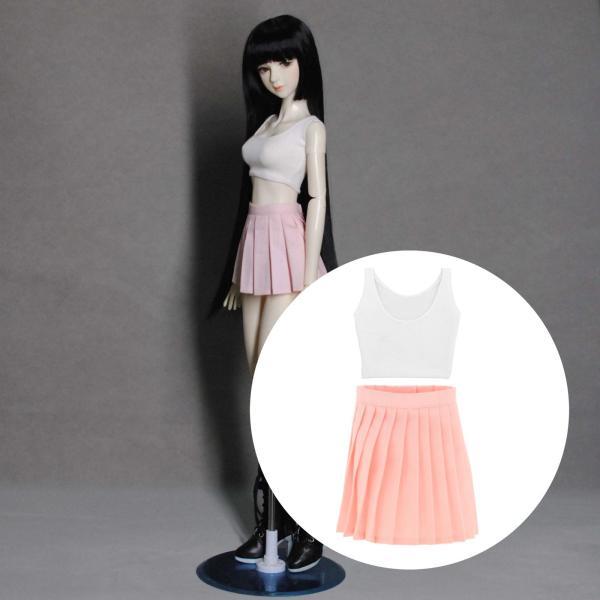 美しい人形服プリーツスカート布1/3 BJD 60cm DIYドレスアップ人形