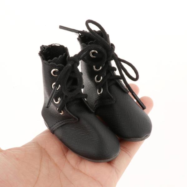 60cm人形ブーツ人形の靴プラスチックアクセサリー3ポイント男の子女の子ブラック