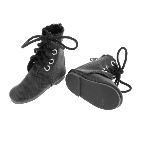 60cm人形ブーツ人形の靴プラスチックアクセサリー3ポイント男の子女の子ブラック