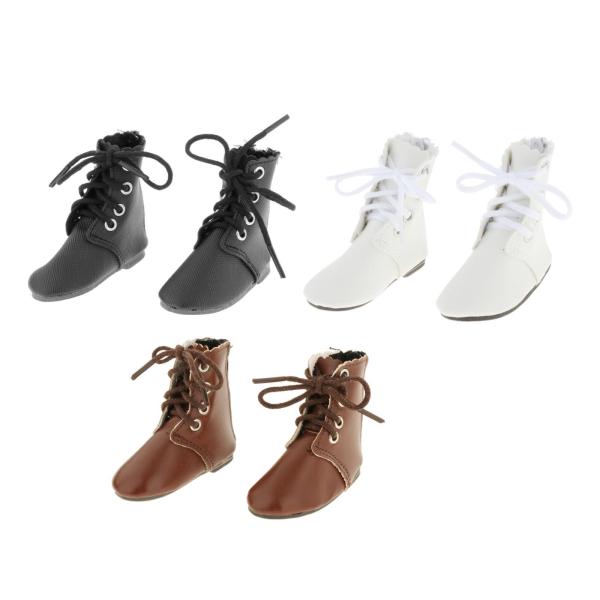 60cm人形ブーツ人形の靴プラスチックアクセサリー3ポイント男の子女の子ブラック