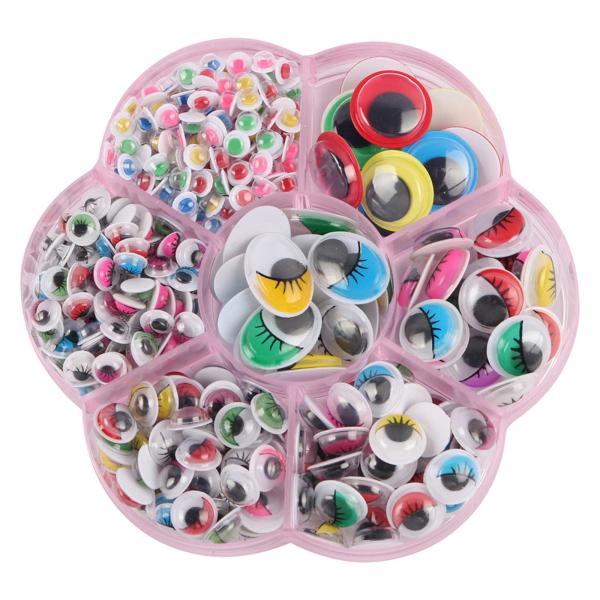 かぎ針編みの人形の男性のためのカラフルな複数のサイズの安全の目のミックス400pcs