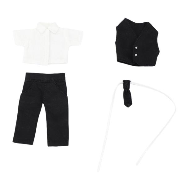 人形の服とアクセサリー1/12男の子用人形ギフト3〜7歳用黒