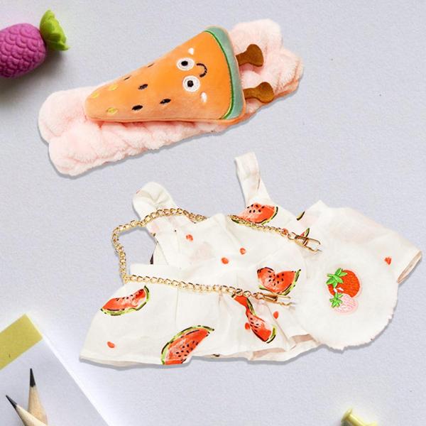 女の子の人形の服30cmのヘッドバンドでドレスアップBJDふり遊びおもちゃスイカヘッドバンド