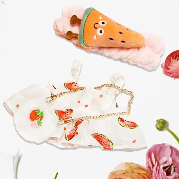 女の子の人形の服30cmのヘッドバンドでドレスアップBJDふり遊びおもちゃスイカヘッドバンド