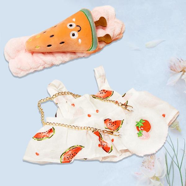 女の子の人形の服30cmのヘッドバンドでドレスアップBJDふり遊びおもちゃスイカヘッドバンド